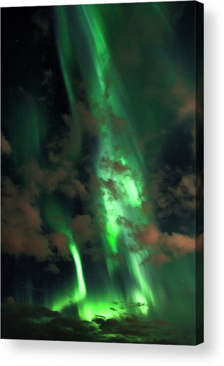 Alaska Acrylic Print featuring the photograph Alaska Aurora Borealis by Scott Slone