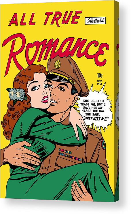Comic Acrylic Print featuring the digital art All True Romance 2 by Joy McKenzie