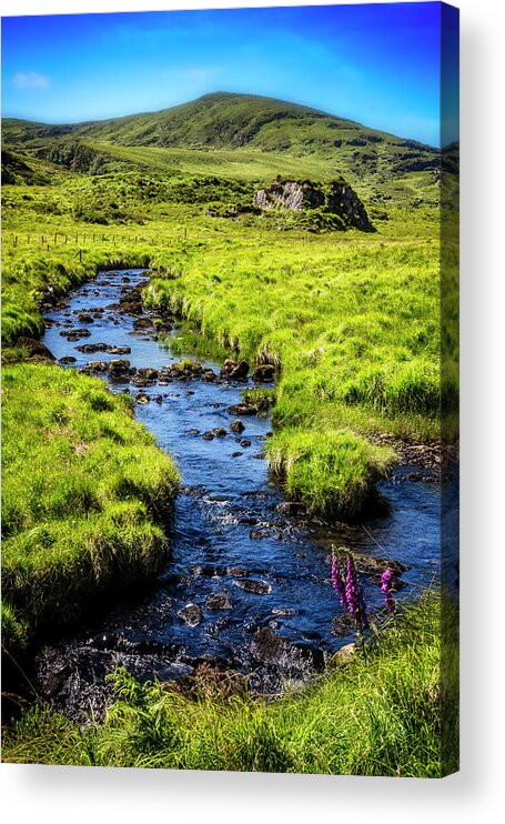 Clouds Acrylic Print featuring the photograph Along the Ring of Kerry by Debra and Dave Vanderlaan