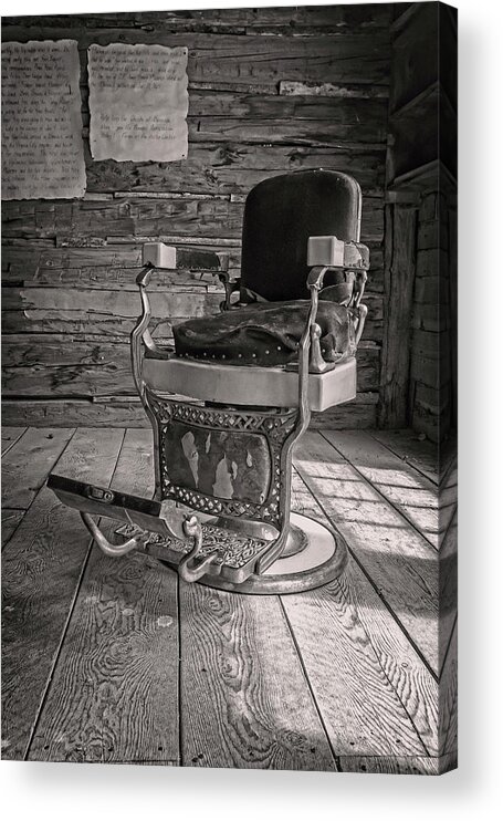 Barber Chair Acrylic Print featuring the photograph Antique Barber Chair by Scott Read