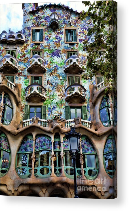 Spain Acrylic Print featuring the photograph Antoni Gaudi's Casa Batllo Barcelona Spain by Chuck Kuhn