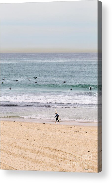 Surf Acrylic Print featuring the photograph Any day's a good day to surf by Linda Lees