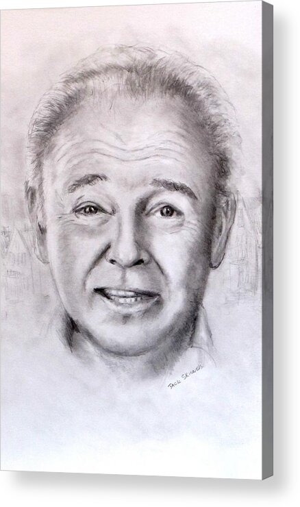 Archie Bunker Acrylic Print featuring the drawing Archie by Jack Skinner