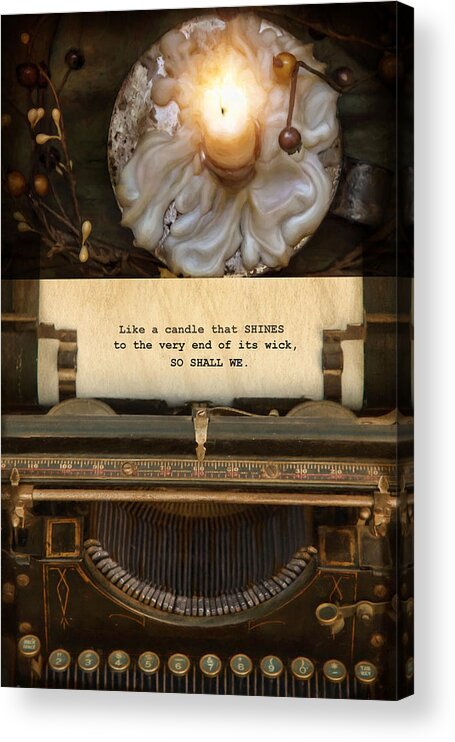 Candle Acrylic Print featuring the photograph So Shall We by Robin-Lee Vieira