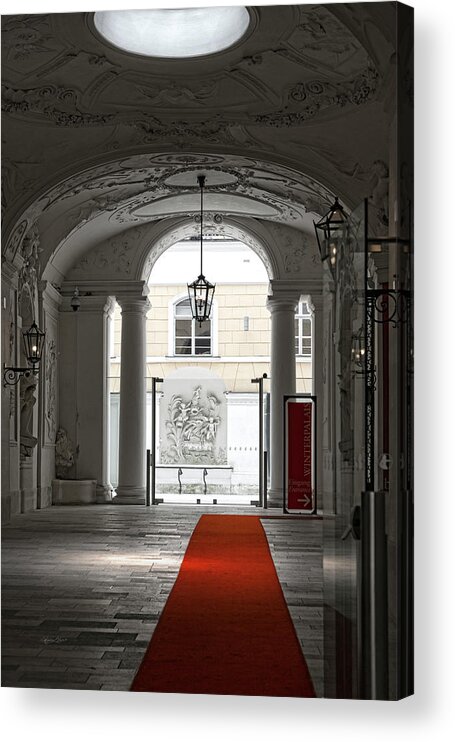Austria Acrylic Print featuring the photograph At the end of the Red Carpet by Sharon Popek