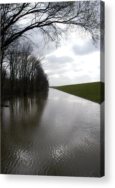 Flood Acrylic Print featuring the photograph At The Levee by DArcy Evans