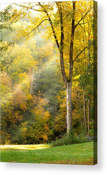 Autumn Acrylic Print featuring the photograph Autumn Morning Rays by Brian Caldwell