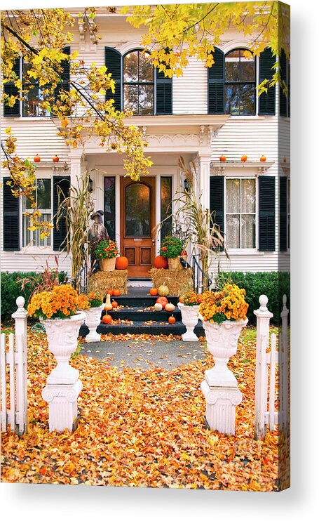 Autumn Acrylic Print featuring the photograph Autumn Porch by Brian Jannsen