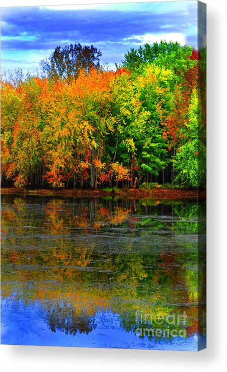 Diane Berry Acrylic Print featuring the photograph Autumn Sings by Diane E Berry