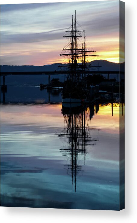 Ship Acrylic Print featuring the photograph Awaiting The Tide by Mark Alder