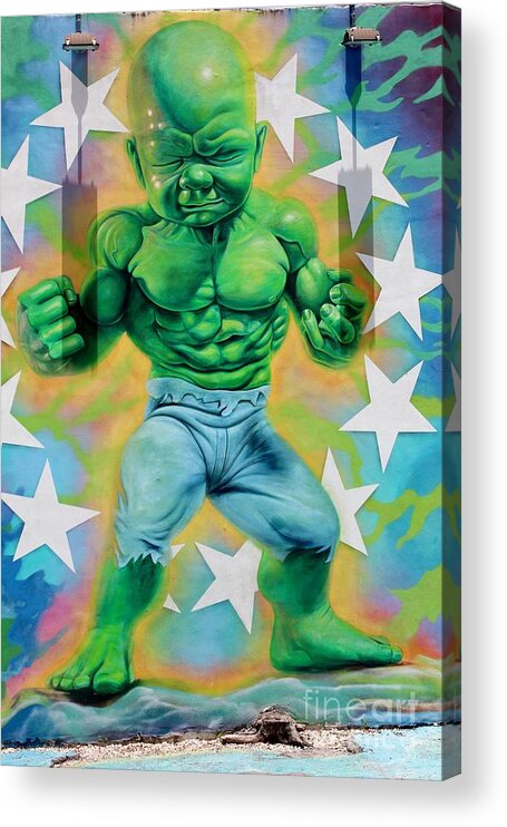 Baby Hulk Wynwood Acrylic Print by Mesa Teresita - Fine Art America