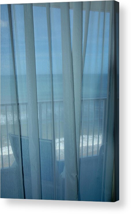 Ocean Acrylic Print featuring the photograph Balcony With Ocean View - Melbourne FL by Frank Mari