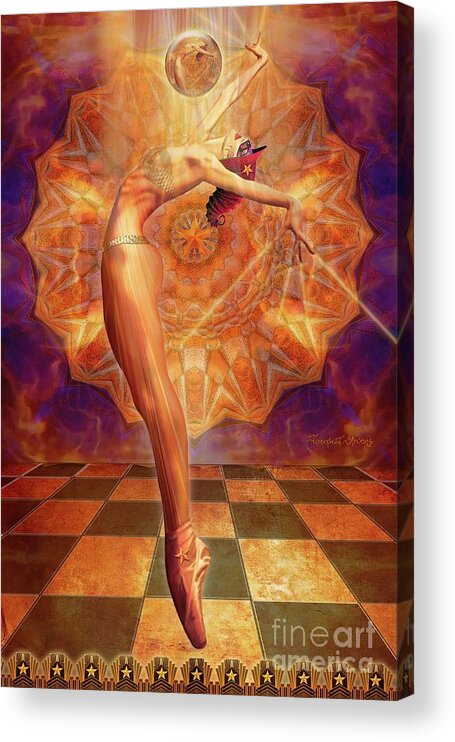 Ballet Acrylic Print featuring the digital art Ballet Burlesque Act II by Joseph J Stevens