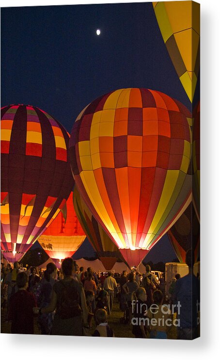 Hot Air Balloon Acrylic Print featuring the photograph Balloon Glow 6 by Tim Mulina