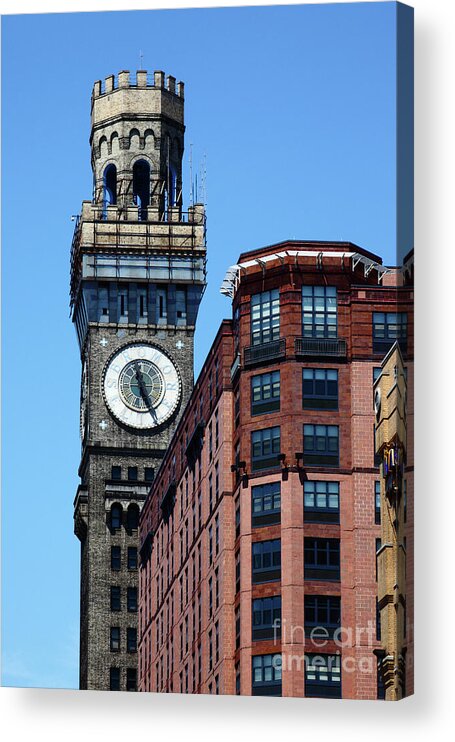 Baltimore Acrylic Print featuring the photograph Baltimore Bromo Seltzer Tower by James Brunker
