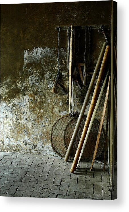 Bamboo Tools Acrylic Print featuring the photograph Bamboo Tools by Harry Spitz