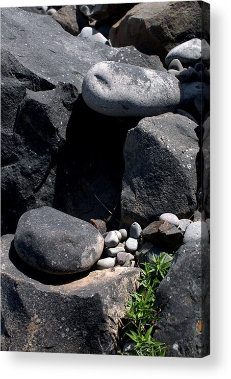 Beach Rocks Acrylic Print featuring the photograph Beach 3 by Douglas Pike