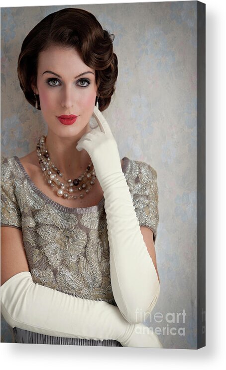 1930s Acrylic Print featuring the photograph Beautiful High Society Woman From The 1930s by Lee Avison