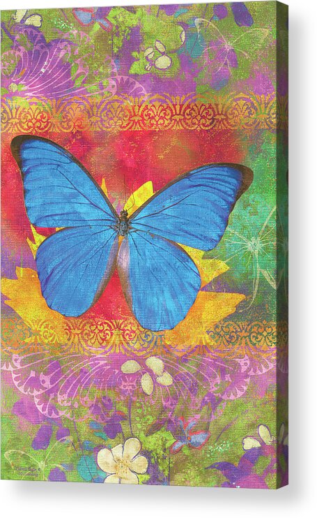 Butterfly Acrylic Print featuring the painting Beauty Queen Butterfly by JQ Licensing