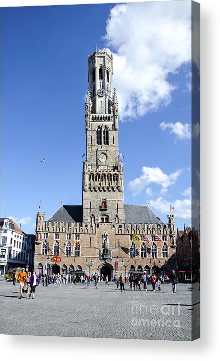 Belfry Acrylic Print featuring the photograph Belfry of Bruges by Pravine Chester