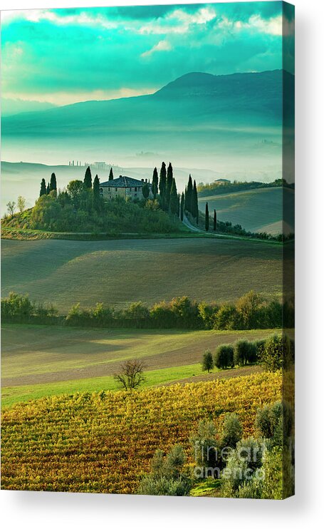 Tuscany Acrylic Print featuring the photograph Belvedere - Tuscany II by Brian Jannsen