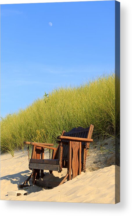 Above Acrylic Print featuring the photograph Bench at the Beach by Travis Rogers