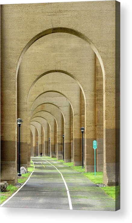 Arches Acrylic Print featuring the photograph Beneath the Hellgate by Cate Franklyn