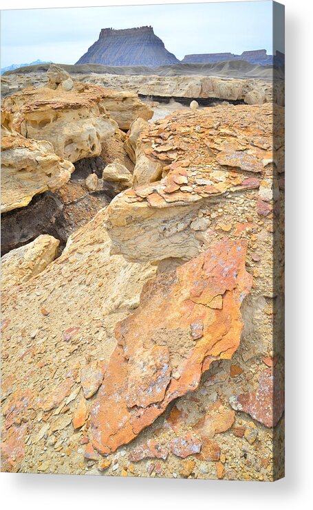 Factory Butte Acrylic Print featuring the photograph Big Chunk of Rust by Ray Mathis