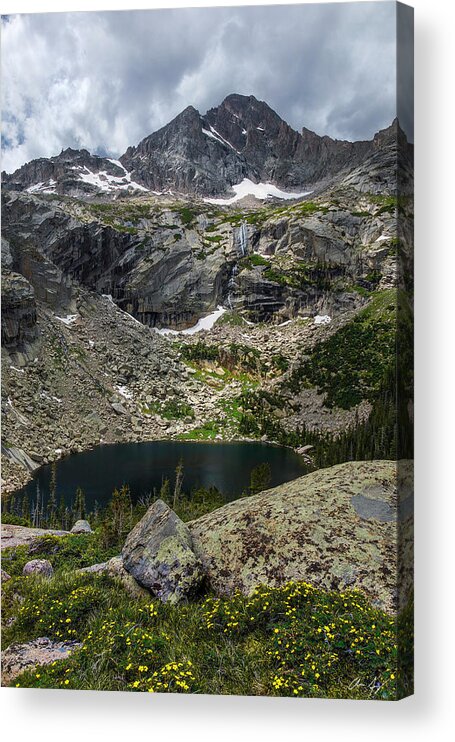 Black Lake Acrylic Print featuring the photograph Black Lake - Rocky Mountain National Park by Aaron Spong