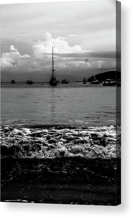 Black Sail Acrylic Print featuring the photograph Black Sails by D Justin Johns