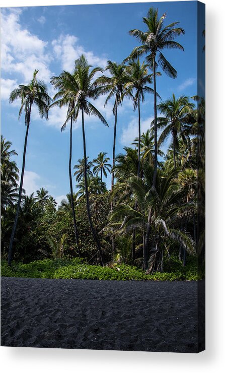 Hawaii Acrylic Print featuring the photograph Black Sand Paradise by Jennifer Ancker