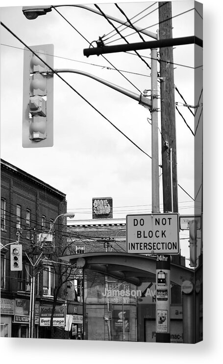 Urban Acrylic Print featuring the photograph Blocking by Kreddible Trout