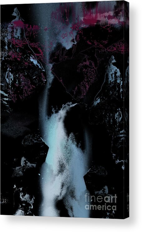 Blue Falls Acrylic Print featuring the photograph Blue Falls by Bruno Santoro