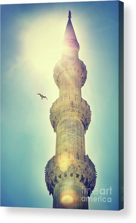 Ancient Acrylic Print featuring the photograph Blue mosque Istanbul by Anna Om