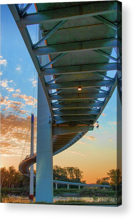 Bob Kerry Footbridge Acrylic Print featuring the photograph Bob Kerry Bridge at Sunrise-2 by Tim Kathka