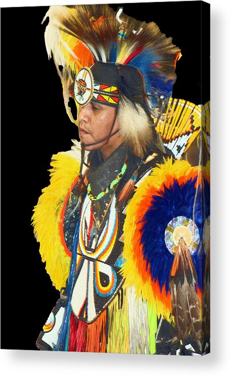 Native American Acrylic Print featuring the photograph Brave 3 by Audrey Robillard