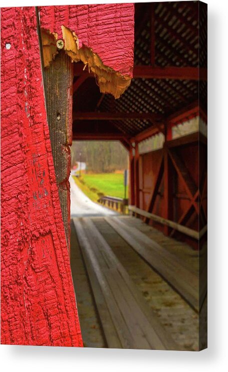 Catawissa Acrylic Print featuring the photograph Break in the Bridge by Jeff Kurtz