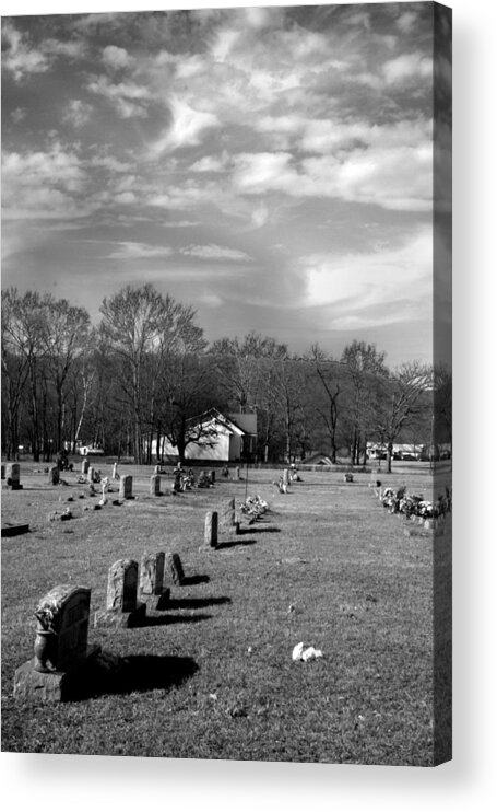 Ansel Adams Acrylic Print featuring the photograph Brentway-cemetery by Curtis J Neeley Jr