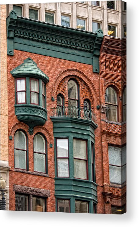 Structure Acrylic Print featuring the photograph Brick And Green by Christopher Holmes