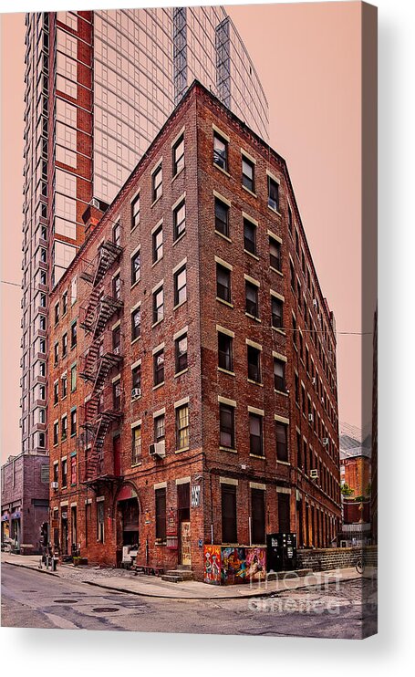 Architecture Acrylic Print featuring the photograph Brooklyn Apartments by Franz Zarda