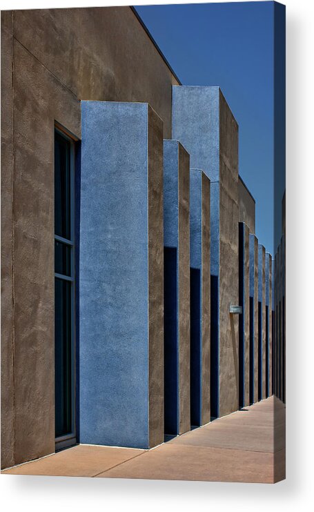 Architecture Acrylic Print featuring the photograph Building Blocks - Architectural Abstract by Nikolyn McDonald