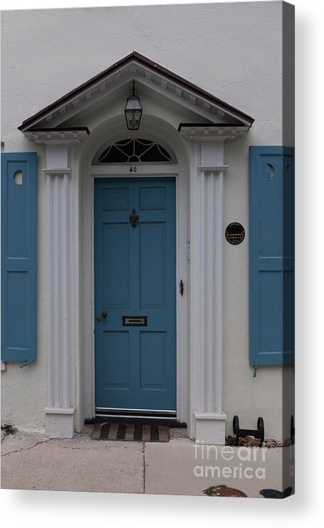 The Bullock House Acrylic Print featuring the photograph Bullock House Door by Dale Powell