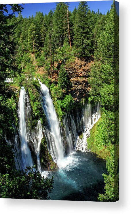Landscape Acrylic Print featuring the photograph Burney Falls by James Eddy
