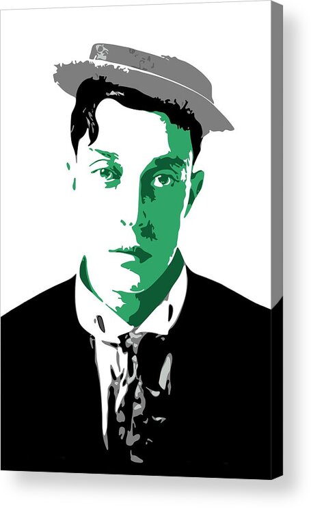 Buster Keaton Acrylic Print featuring the digital art Buster Keaton by DB Artist