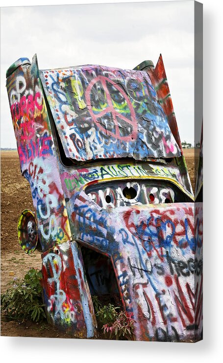 Americana Acrylic Print featuring the photograph Cadillac Ranch by Marilyn Hunt