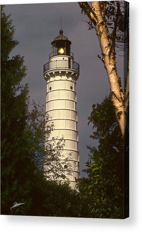 Lighthouses Acrylic Print featuring the photograph Cana Island Lighthouse by Phil Jensen