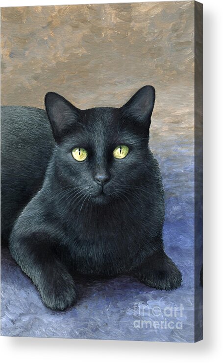 Cat Acrylic Print featuring the painting Cat 621 by Lucie Dumas