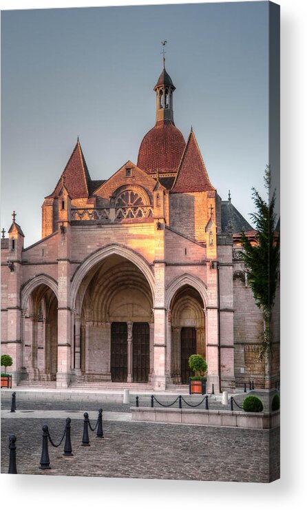 Church Acrylic Print featuring the photograph Cathedral Beaune France by Lawrence Knutsson