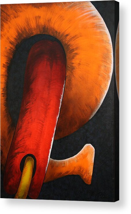 Abstract. Color Acrylic Print featuring the painting Chain 2 by Paul Amaranto