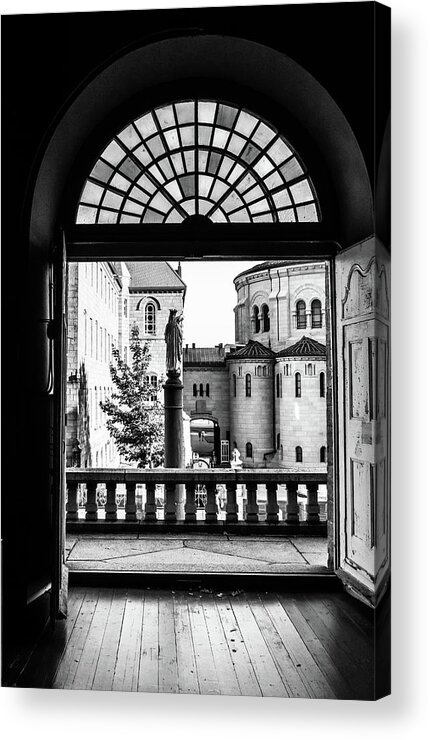 Chapel Acrylic Print featuring the photograph Chapel Door by Rebekah Zivicki